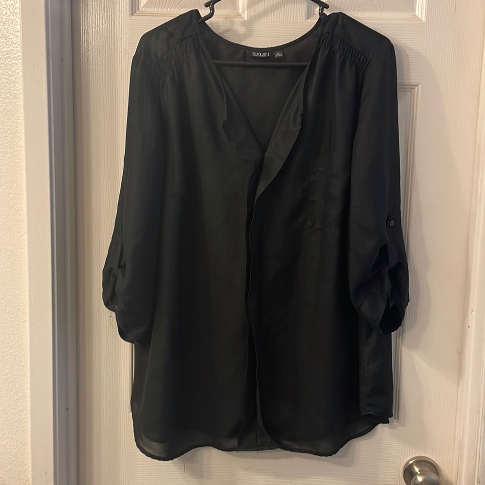Black shimmer tunic